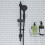 Croydex AM302021 Nero 3 Function Shower Set Matt Black Includes Hose, Riser Rail and Shower Head 6