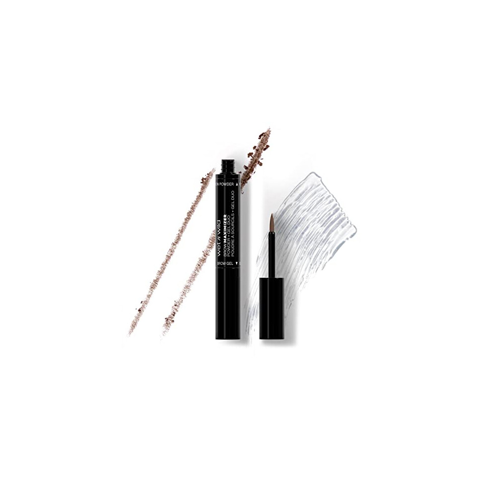 Wet 'n' Wild Brow Duo, Eyebrow Gel Duo and Eyebrow Powder to Shape, Define and Fill Eyebrows, Neutral Brown Shade