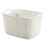 Curver Knit Effect Set of 5 Kitchen, Living room, Bathroom, Bedroom, Utility Large Rectangular Storage Baskets 19 Litres - Oasis White 2