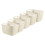 Curver Knit Effect Set of 5 Kitchen, Living room, Bathroom, Bedroom, Utility Large Rectangular Storage Baskets 19 Litres - Oasis White 1