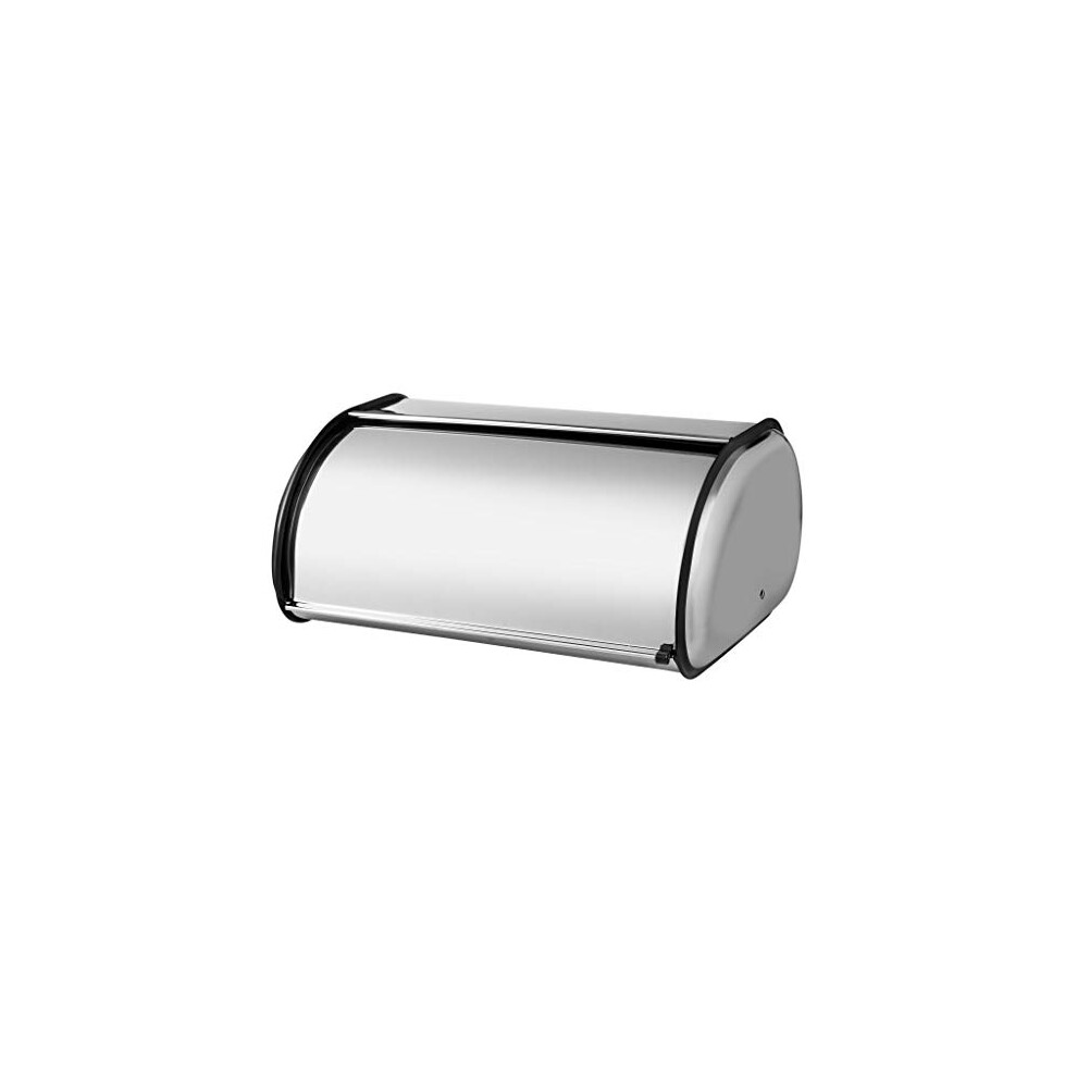 Bread Bin, Stainless Steel Breadbox with Roll-Top Lid, Convenient ...