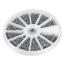 Small Nuts and Bolts, 600pcs 12 Kinds of Nuts and Bolts Set Stainless Steel Hexagon Screws Set M1 M1.2 M1.4 M1.6 with Storage Box for Watches Glassess
