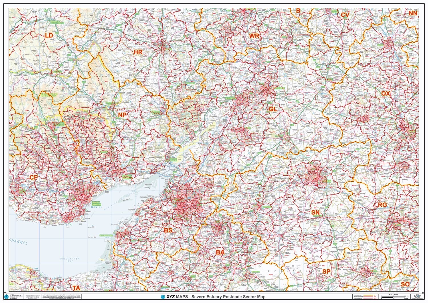 Postcode Sector Map - (S6) - Severn Estuary - Wall Map-Paper on OnBuy