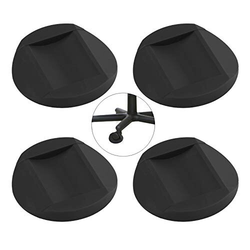 4 Pcs Rubber Furniture Castor Cups, Furniture Coasters Feet Pads Anti-Sliding Floor Grip Floor Protectors For All Floors & Wheels Of Furniture, On - View #10