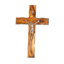 Handcrafted Olive Wood Christian Wall Crucifix Cross | Bethlehem Craftsmanship (6) | Genuine Product for Spiritual Home Decor