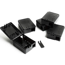 Mouse Control 5 Black Tamper Resistant Bait Box Stations with key - Poison not included - Provides Safety Around Children & Pets when using pasta bait