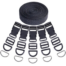 41Pcs 1 Inch DIY Making Bag Kit, Including Flat Side Release Buckles and Tri-Glide Slides and D Rings with 1 Roll 5 Yards Nylon Webbing Straps for DIY