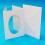 A6 White Hammered 3 Fold Oval Aperture Cards & Envelopes 1