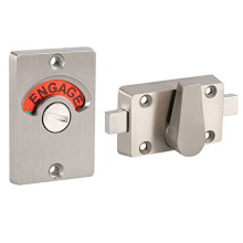 Toilet Door Locks Vacant Engaged, Zinc Alloy Indicator Bolt Bathroom Door Lock Toilet Engaged Vacant Latch WC Privacy with Screws Applicable Plate