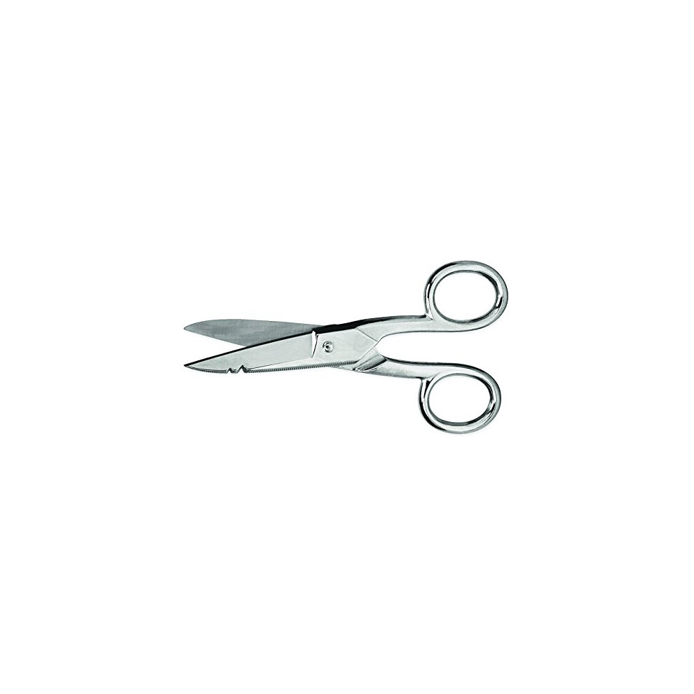 Crescent Wiss 5" Electrician Scissors with Serrated Bottom Blade - Carded - 175E5V,Black