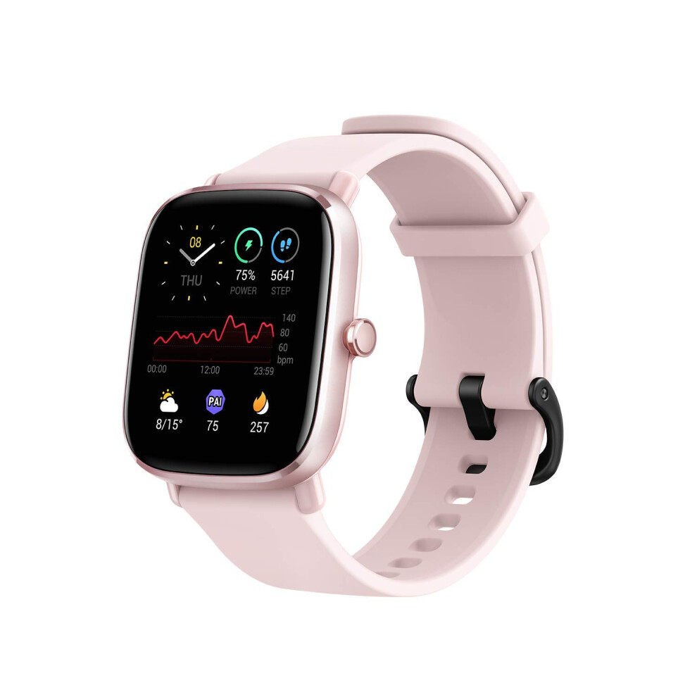 Amazifit GTS 2 Mini Smartwatch with Heart Rate, Sleep, Stress, SpO2 Monitor, Sports Watch with 14-day Battery Life, 70+ Sports Modes, Green (Renewed)