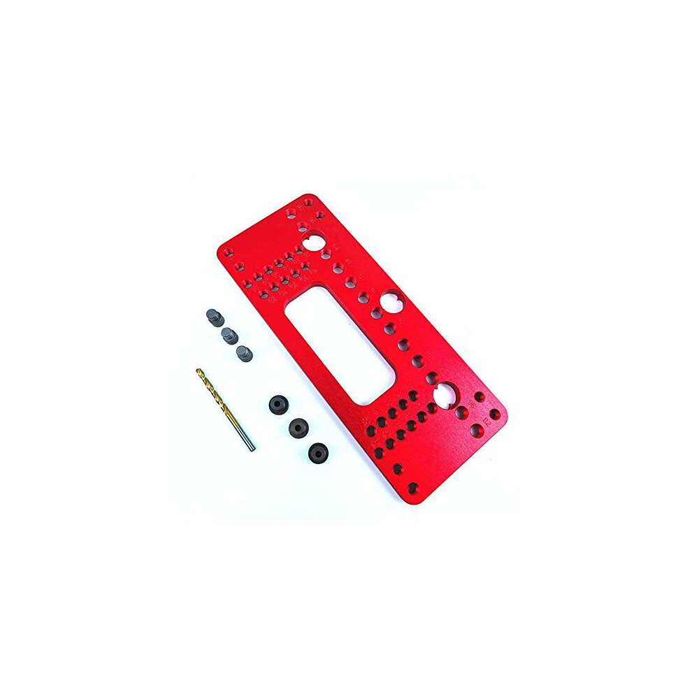 Punch Guide Woodworking Handle Hole Jig Locator Hole Opener Puncher Guide Carpentry Tools (Red)