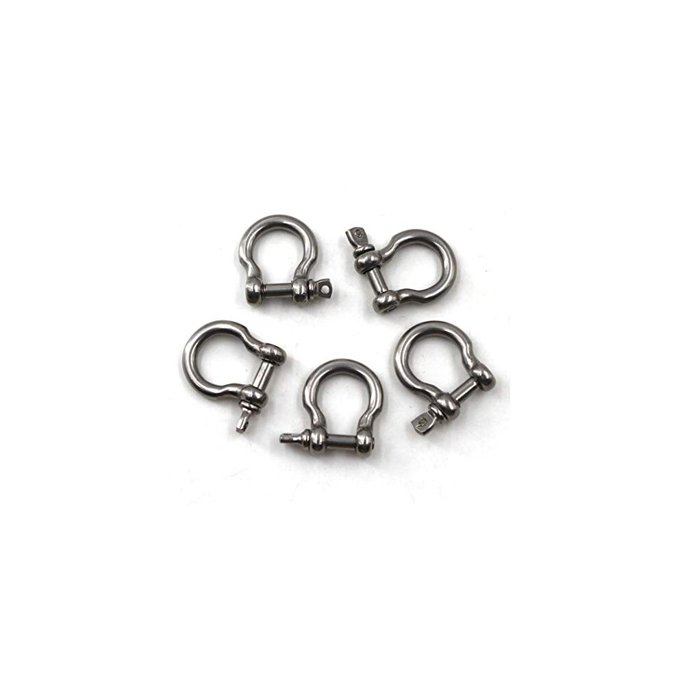 M8 D Ring Shackle Boat Anchor Shackle 304 Stainless Steel Chain Shackle Screw Pin Bow Shackle Pack Of 5 700828264225