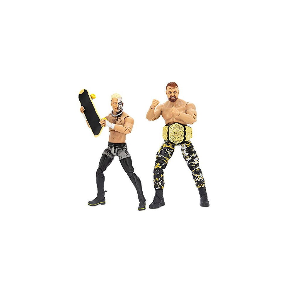 AEW0145 Unrivaled Collection Rivals Pack-Darby Allin and Jon Moxley Action Figures, Plus Accessories, Multi