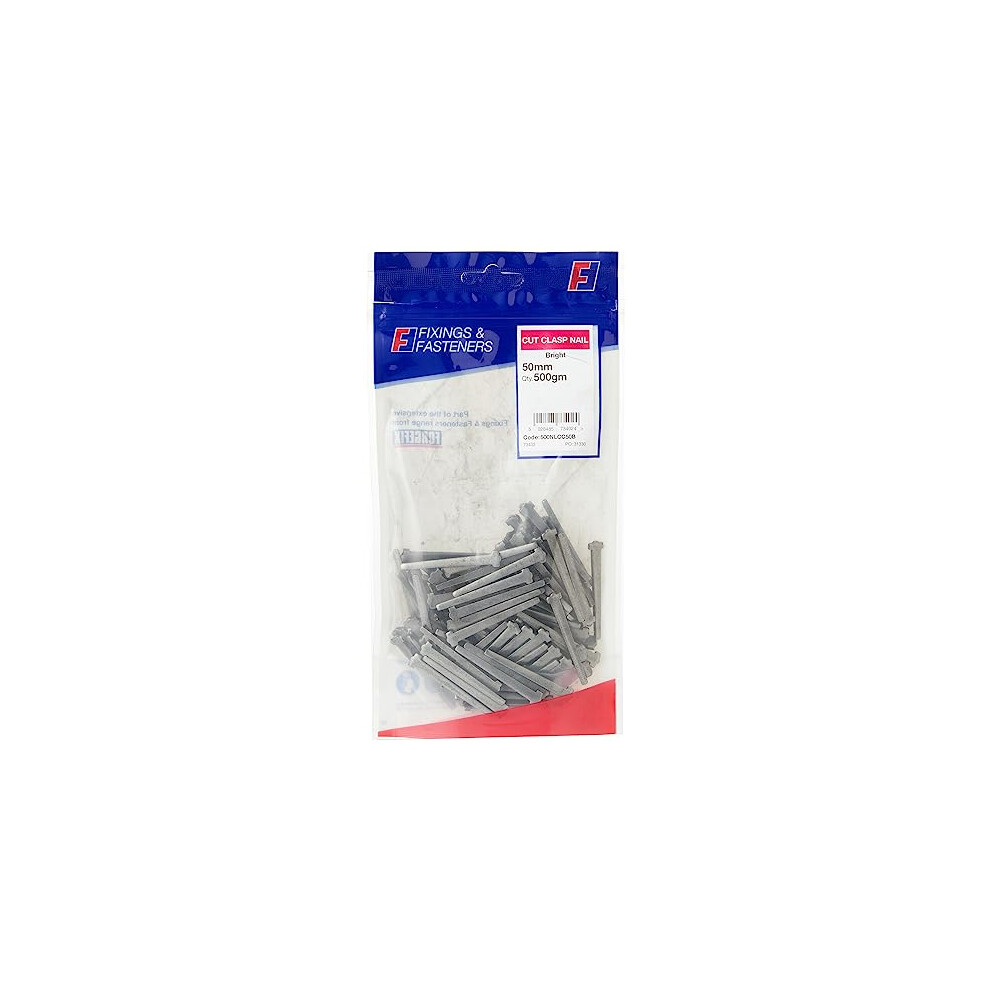 Forgefix Cut Clasp Nails | 50Mm | Bright | Bag 500Gm