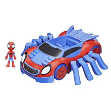 Marvel Spidey and His Amazing Friends Ultimate Web-Crawler, With Spidey Stunner Feature And 4-Inch Spidey Figure, Ages 3 And Up