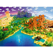 Puzzle de 1500 piezas El mundo de Minecraft, 17189, Ravensburger