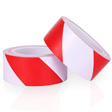 Hazard Warning Tape Red and White 2 Pack 50mm x 20m PVC Safety Tape Marking Barrier Tape Adhesive Tape