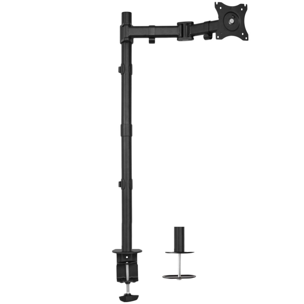 Single Monitor Desk Mount, Extra Tall Fully Adjustable Stand for 1 LCD Screen up to 32 inches, Ultra Wide Screens up to 38 inches, 22 lbs Capacity,