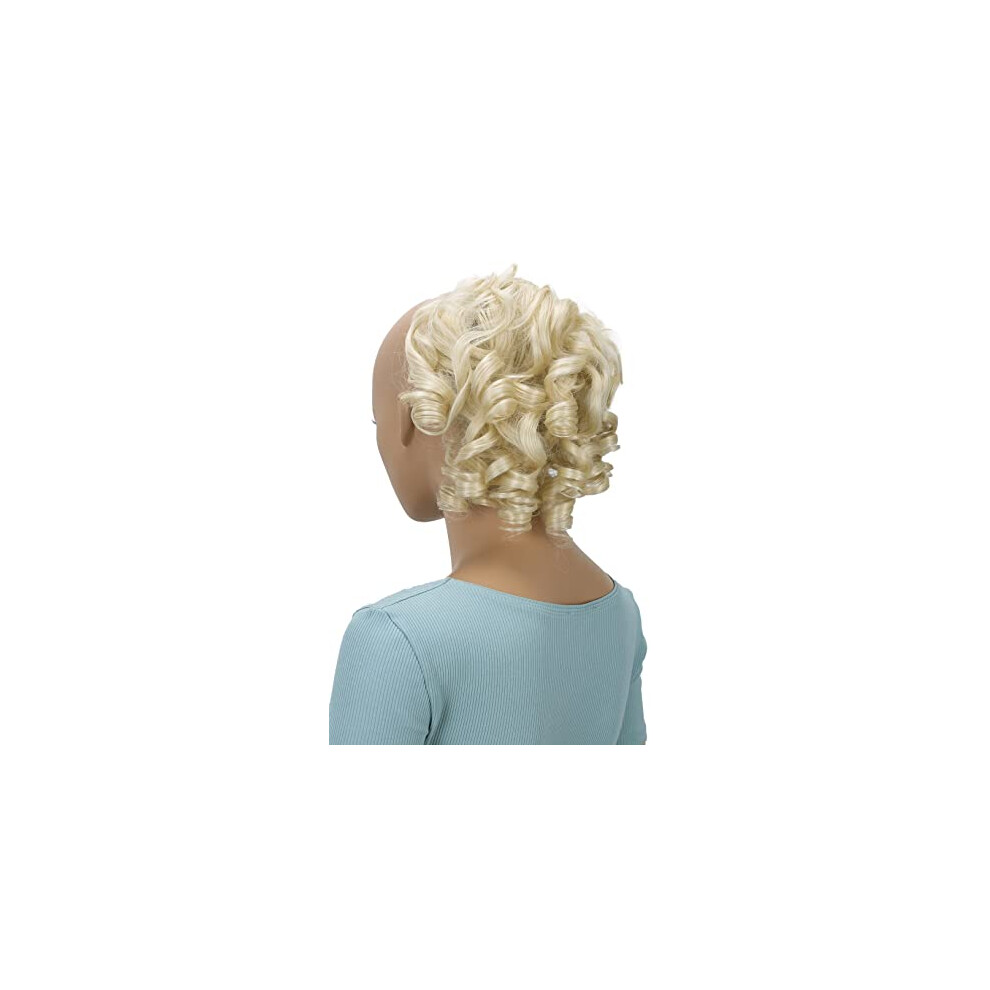 Caisha Unisex Light By Prettyshop Hairpiece Scrunchy Updo Bridal Hairstyles Voluminous Curly Messy Bun Blonde G30l