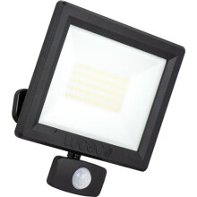 Essence Multi-Position Floodlight with PIR Motion Sensor, 50 Watts, 6000K Colour Temperature, IP65 Rated, Black