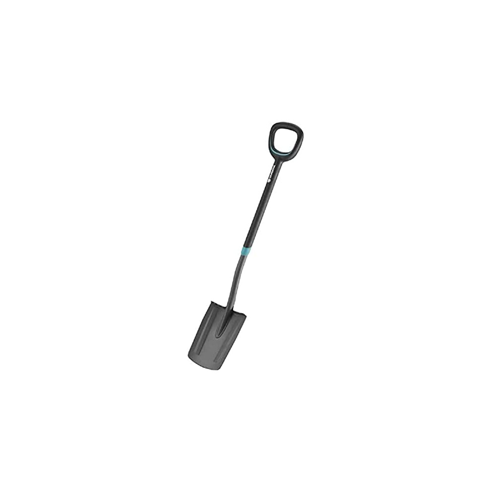 ErgoLine Pointed Spade, Garden Spade Steel for Turning Over and Removing Soil with Foot Rest and Ergonomic D-Handle (17012-20)