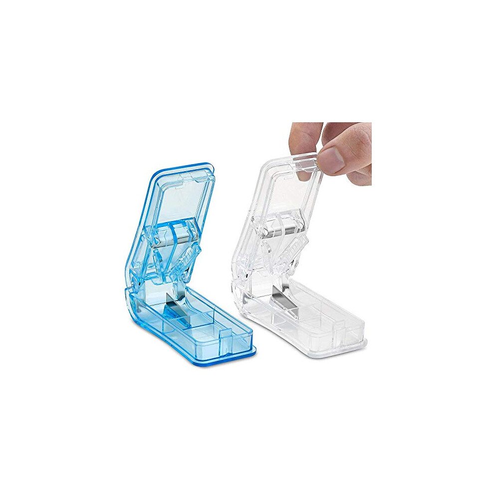 Medca Pill Splitters - (Pack Of 2) Pill Cutters With V- Grip For Small And Medication - Easily Cut Pills, Splitter | Cutter And Crusher With Pill Holder