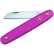 Garden Floral Knife, Swiss Made, Straight Blade, Stainless Steel, Pink