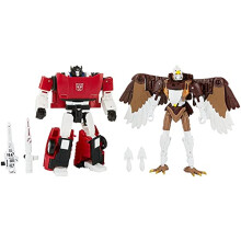 Transformers Toys Kingdom Battle Across Time Deluxe Class WFC-K42 Sideswipe & Maximal Skywarp, 14 cm