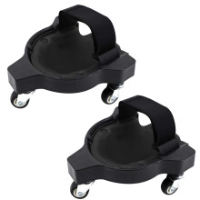 2 Pcs Knee pads work Durable Heavy-Duty kneeling Pads with 3 Casters & Comfortable Gel Cushions, Full 360 Degree Turn Capability Red -Ideal for any
