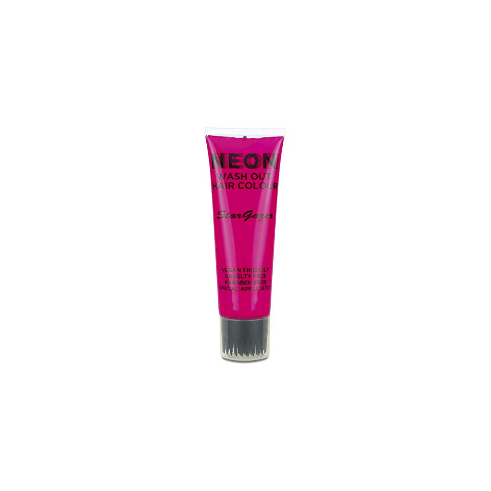 Neon UV-Reactive Wash Out Hair Colour, Super Vibrant Colour, Pink