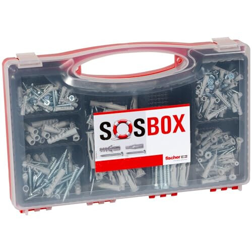 Fischer 533629 SOSBOX dowels S + FU + Screws, Gray