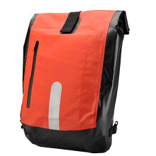 86282 Bicycle Pannier Rack Bag with Backpack, Waterproof Material, Comfortable Handling, with Reflective Stripes, Red