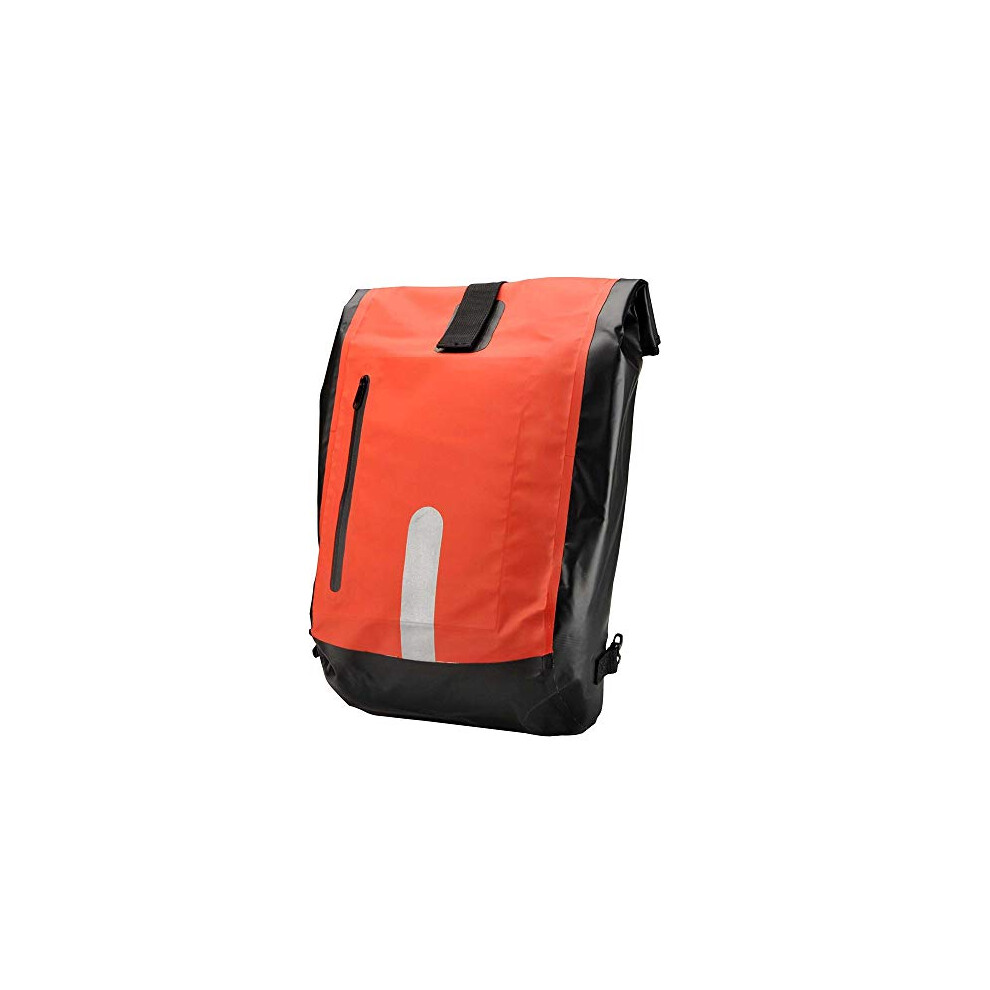 86282 Bicycle Pannier Rack Bag with Backpack, Waterproof Material, Comfortable Handling, with Reflective Stripes, Red