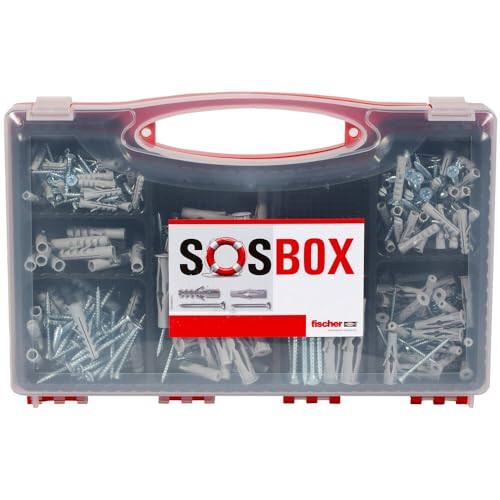 Fischer 533629 SOSBOX dowels S + FU + Screws, Gray 1
