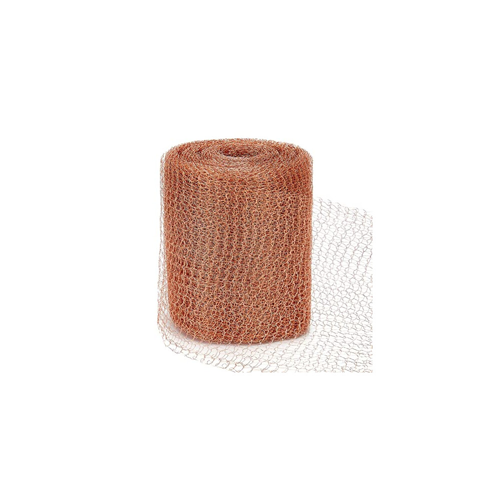 Copper Mesh Slug and Snail Repellent, 5 X 20 Feet 100% Copper Wire Rodent Mesh Roll for Mouse & Rat Proof, Pest Control, Fill Fabric, DIY