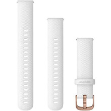 Quick Release Strap 18mm Silicone White Fits vivomove 3s, vivoactive 4s, venu 2S, Forerunner 255S Series, Easy to Click On and Off, No Tools Required