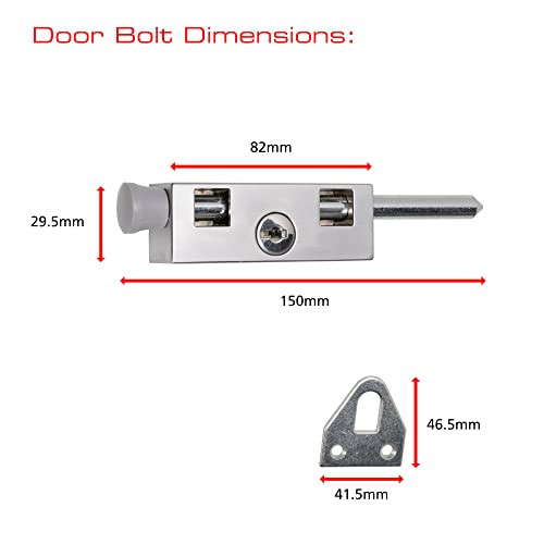PDL200 Multi-Purpose Door Bolt - Satin Chrome 2