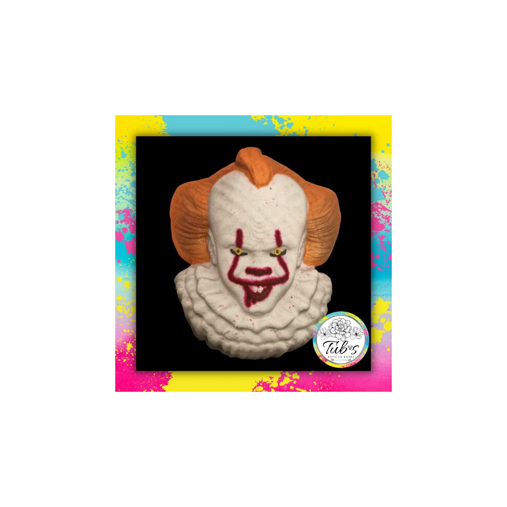 Elegance Natural Skin Care Killer Clown Bath Bomb Pennywise Penny Wise It Bathtime Bathbomb Scary Spooky Creepy Bloody Fizzer Foam Horror Uk Handmade Gift