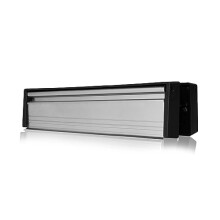 Xfort MailPlate Slimline 12" Letterplate Satin Chrome, Premium Draught Proof Postal Letterbox, Telescopic Sleeved Letter Box For Wooden, Composite And