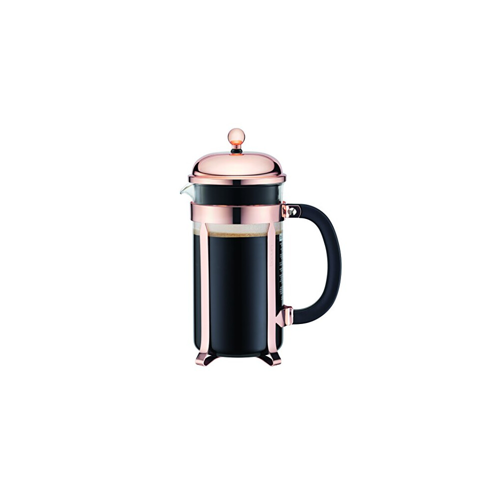 CHAMBORD Coffee Maker (French-Press System, Stainless Steel Frame, 1.0 L/34 oz, 8 Cup) - Copper