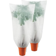 2 Pack Plant Cover 100cm x 150cm with Drawstring Frost Protection Guard Bag for Winter Anti Freeze Reusable Covers Jacket for Garden Plants Vegetable