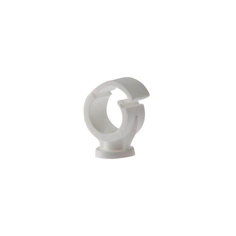 Pipe Clip - Single Cliplock - 15mm - White - Box 100