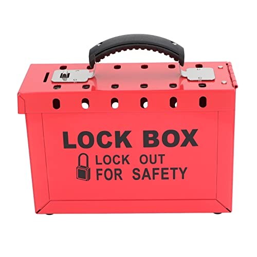 Lockout Tagout Box Portable Safety Lockout Tagout Group Lock Box For OSHA Compliance