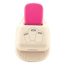 Craft Paper, 3-in-1 Tag Punch, 3 Different Sizes, for DIY Projects, Scrapbooking, Card Making and More, Multi-Colour, 14 x 10 x 5 cm