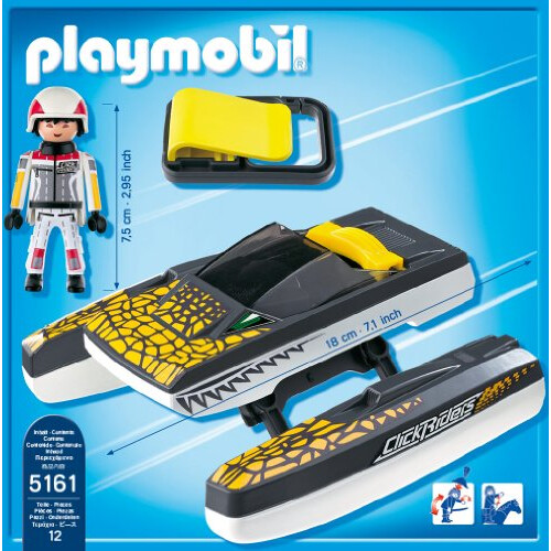 PLAYMOBIL 5161 Click and Go Croc Speedboat 2