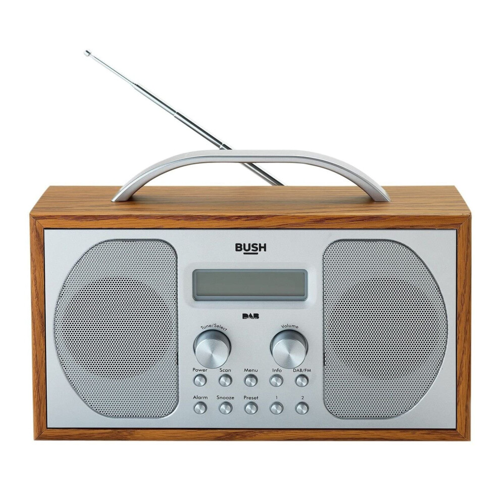 New Bush Dab/ Fm Stereo Radio In A Wooden Cabinet