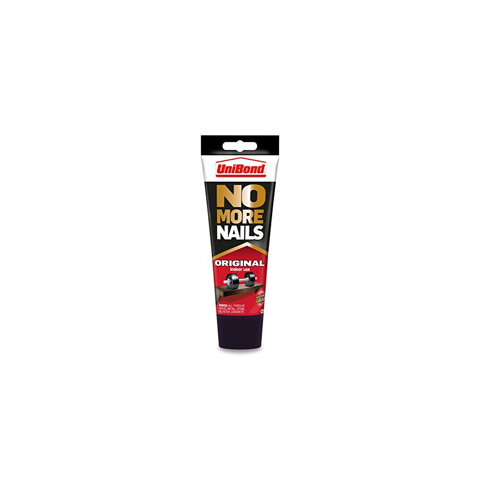 No More Nails Original, Heavy-Duty Mounting Adhesive, Strong Glue for Wood, Ceramic, Metal & More, White instant Grab Adhesive, 1 x 200ml Tube