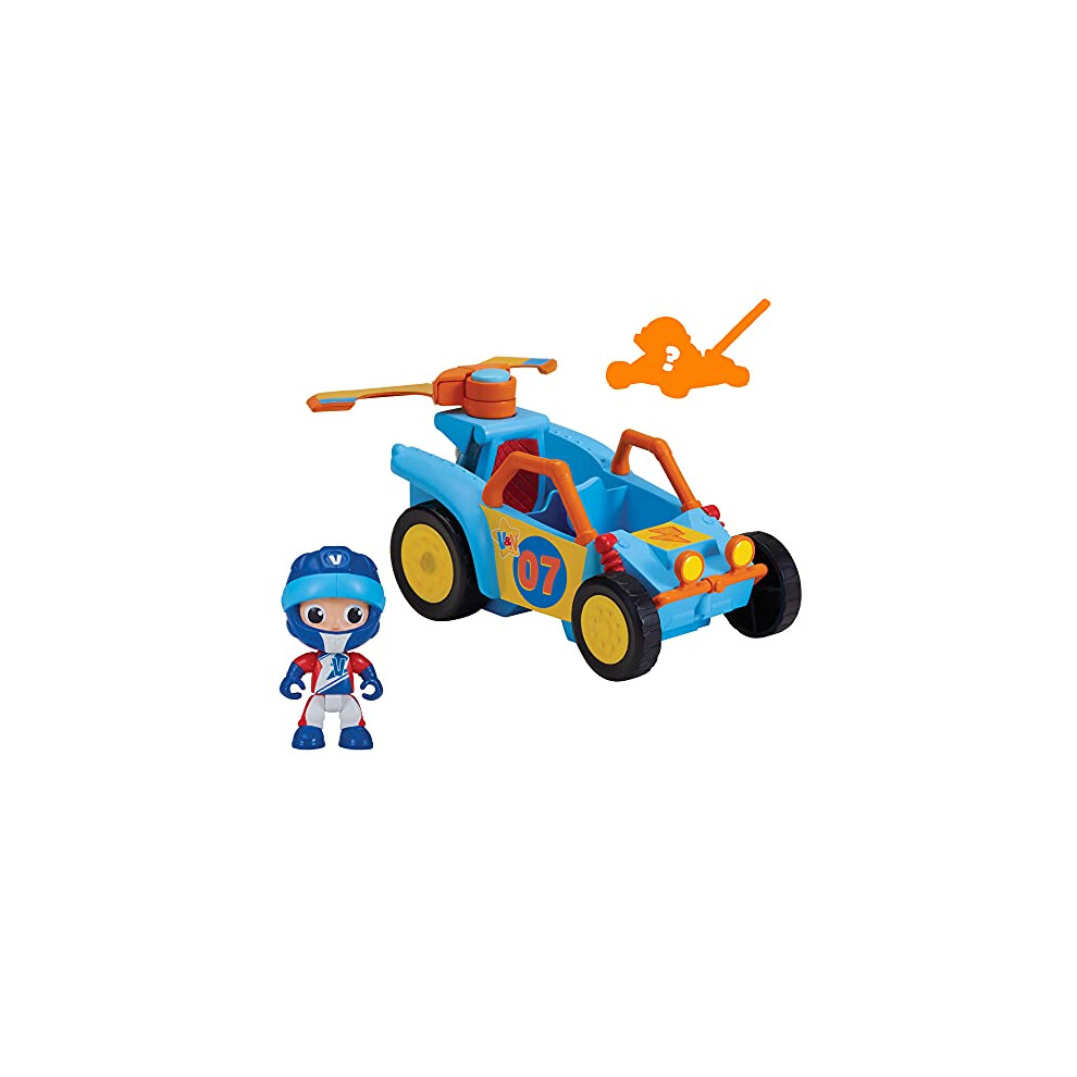 Vlad & Niki Crazy Fun Vehicle - Dunebuggy with Racer Vlad - Push Along Dunebuggy and Copter in One with Exclusive Racer Vlad Figure and Bonus Mystery