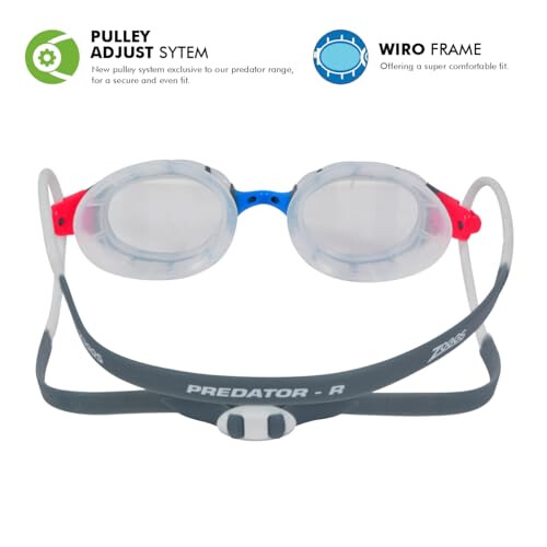 Zoggs Zoggs Predator-Regular Fit Unisex, Transparent-Grau-Transparent, Gerade Schnitt 2